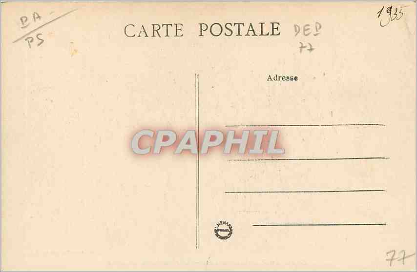 Forêt de Fontainebleau — La Fontaine du Mont-Chauvet — Collection Artistique Dr. M. — Verso