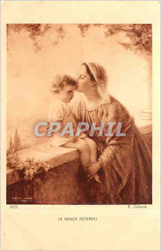 CPA Le Baiser Maternel Cabane