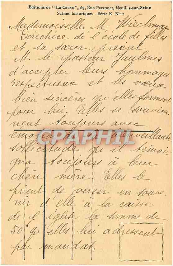 CPA Derniere visite de Farei a Calvin Joseph Hornung 1792 1870 Geneve Musee d'Art et d'Histoire Gene — Verso