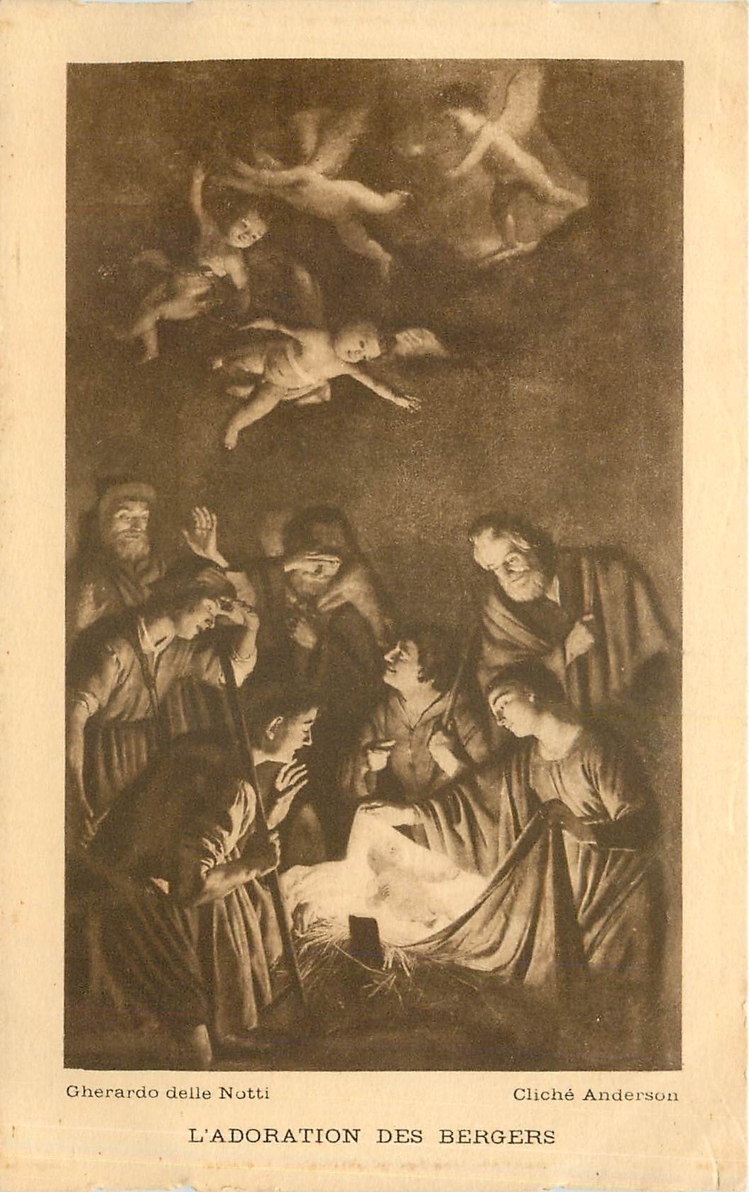 CPA L'Adoration des Bergers Gherardo dlle Notti