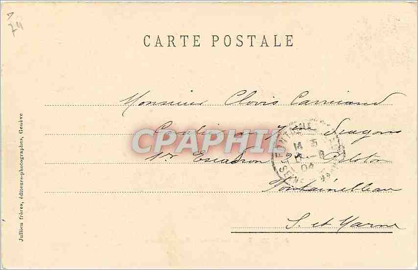 CPA Evian les bains vue generale  — Verso