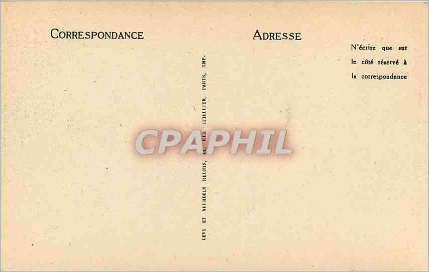 CPA Lourdes vue generale et le pic du Jer  — Verso