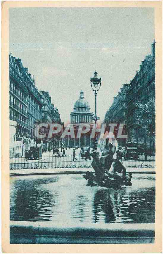 CPA Paris Le Pantheon et la rue Soufflot 
