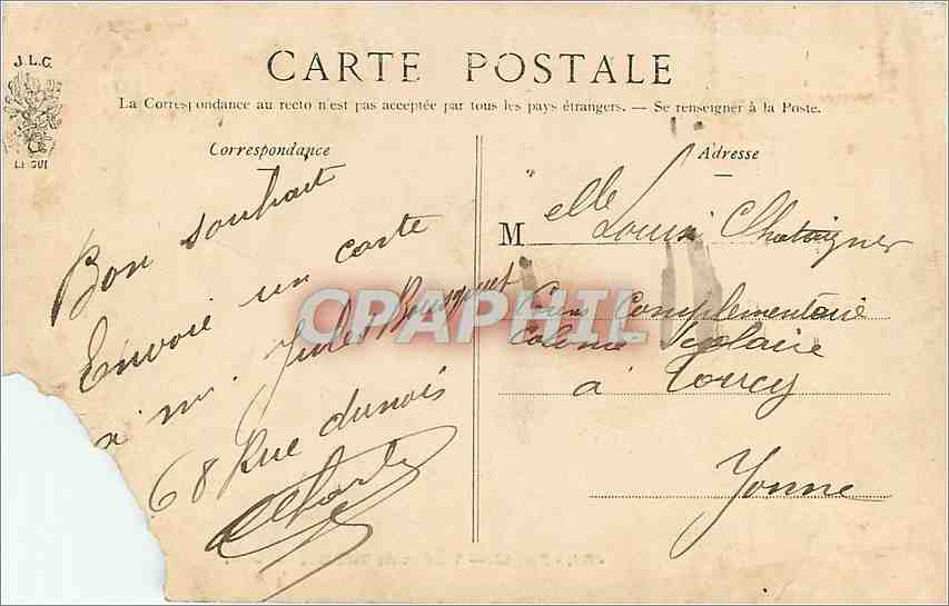 CPA Paris Viaduc de Tolbiac  — Verso