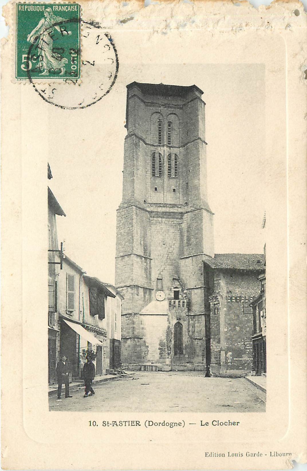 CPA St Astier Dordogne le Clocher 