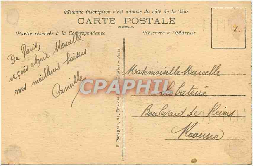 CPA Paris La Tour Saint Jacques  — Verso