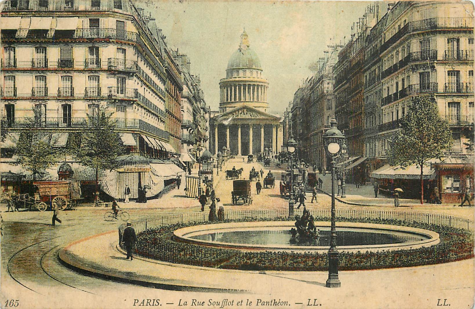 CPA Paris la Rue Soufflot et le Pantheon 