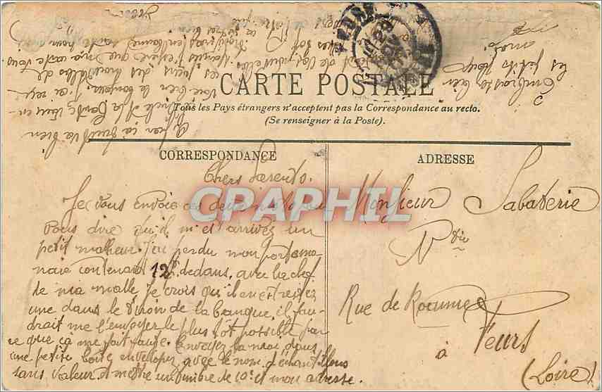 CPA Paris la Rue Soufflot et le Pantheon  — Rückseite