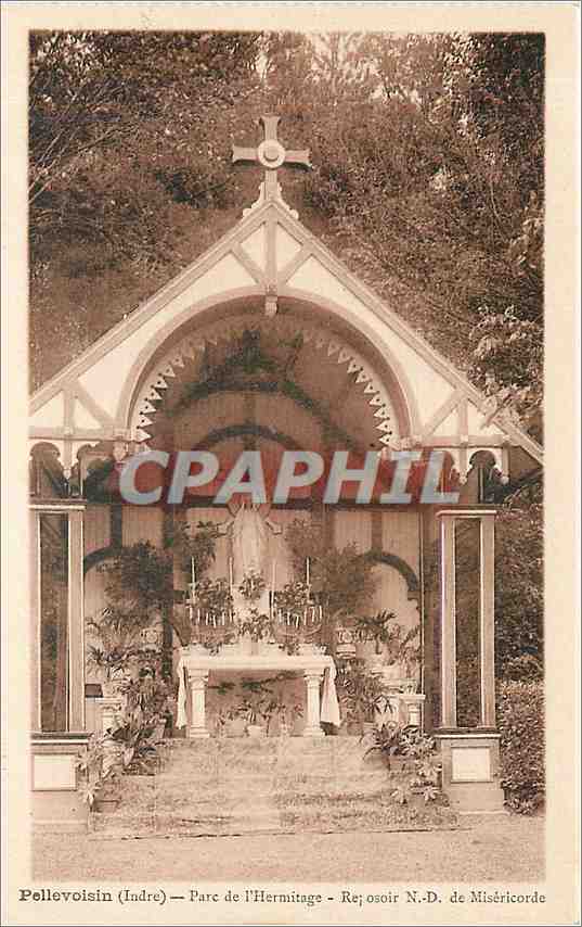 CPA Pellevoisin Indre Parc de l'Hermitage N D de Misericorde 