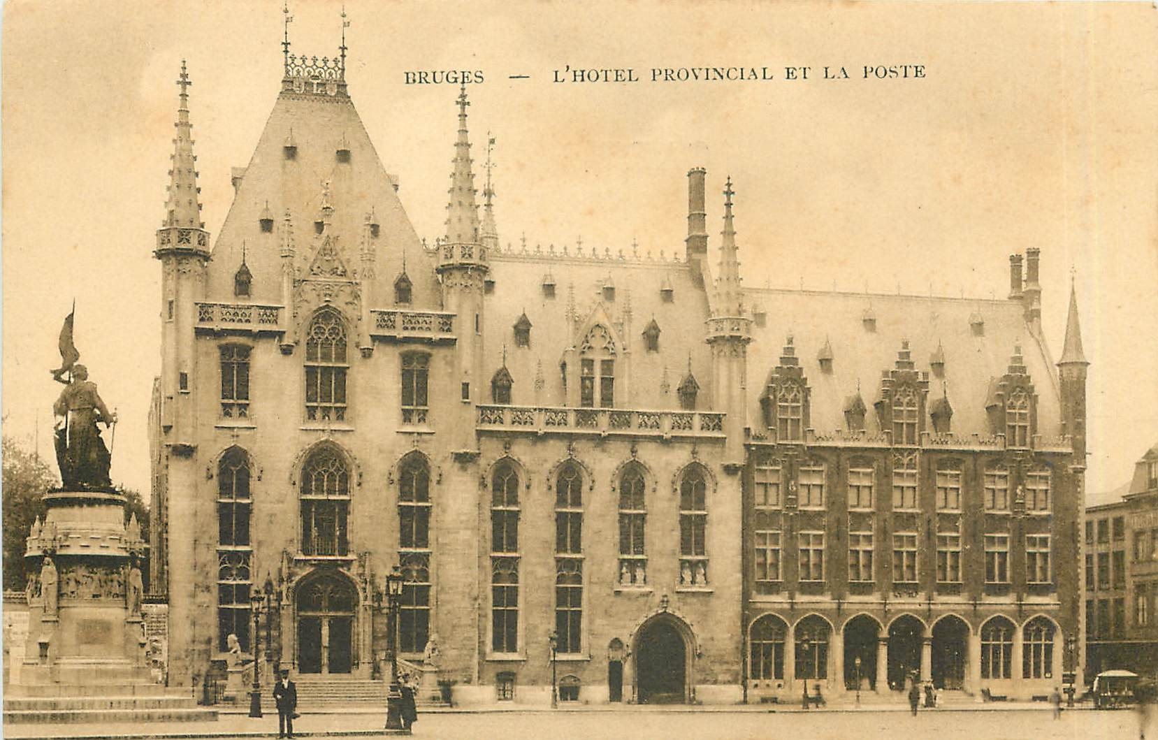 CPA Bruges l'Hotel Provincial et la poste 