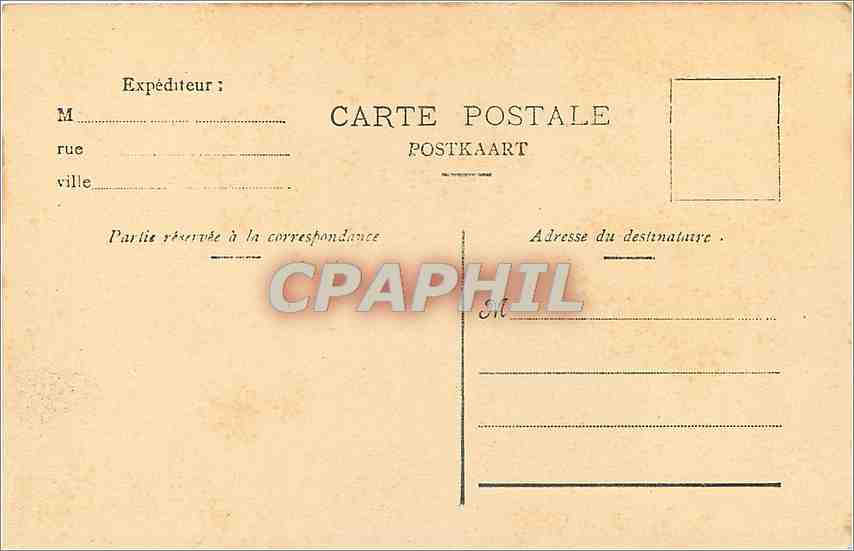 CPA Bruges l'Hotel Provincial et la poste  — Rückseite