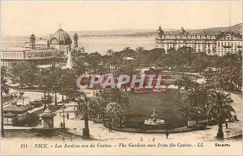 CPA Nice Les Jardins vus du Casino 