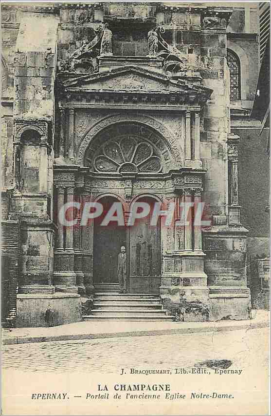 CPA La Champagne Epernay Portail de l'ancianne Eglise Notre Dame 