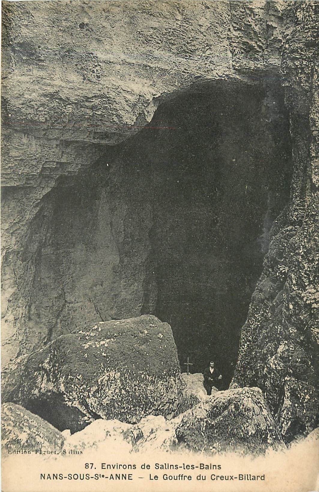 CPA Environs de Salins les Bains Nans sous Ste Anne le Gouffre du Creux Billard 