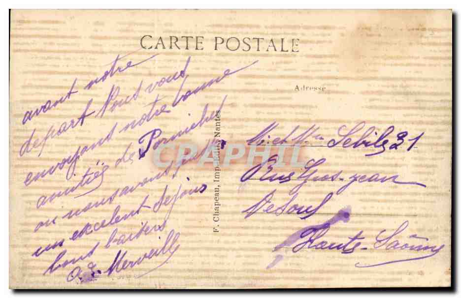 Pornichet CPA La mer au bord de la plage Les bains — Back