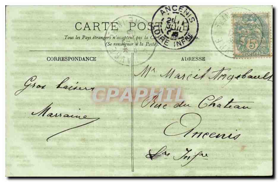 Le Havre CPA Le boulevard maritime a maree basse (enfants) — Rückseite
