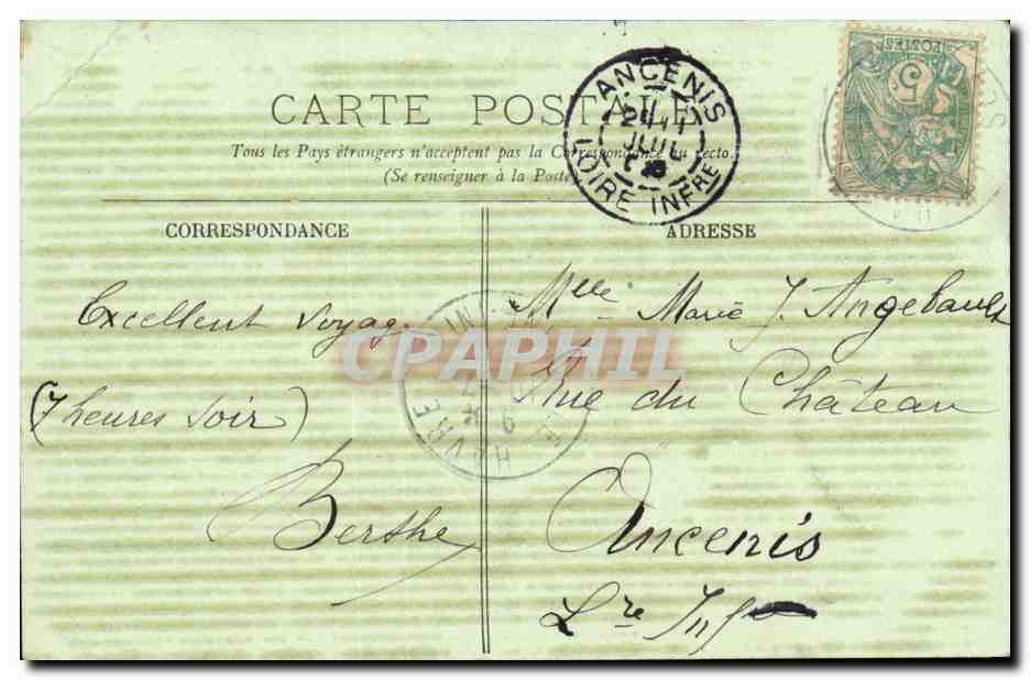 Le Havre CPA Le boulevard maritime et la Heve — Verso