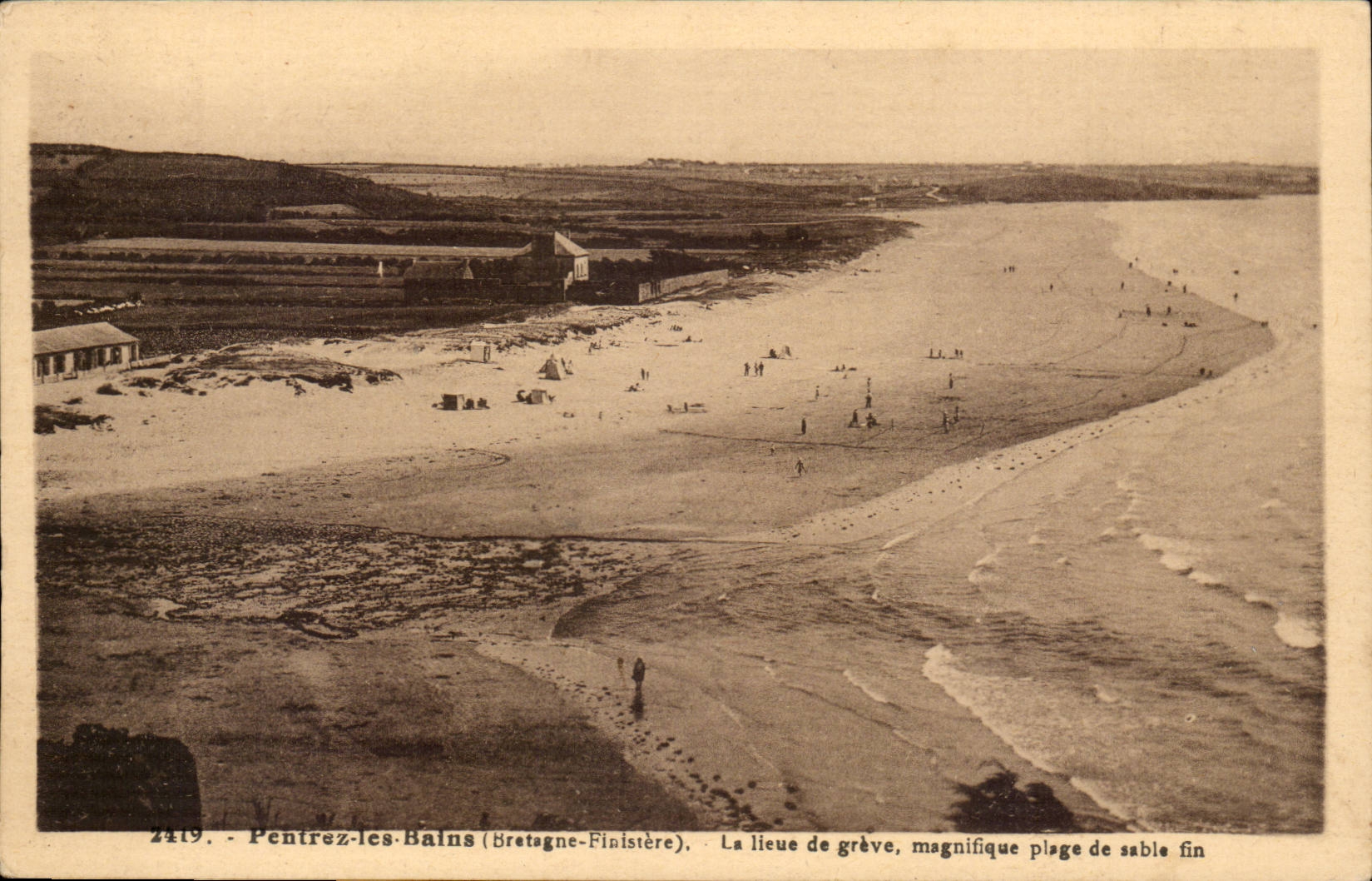 entrez les Bains CPA La lieue de greve magnifique plage de sable fin