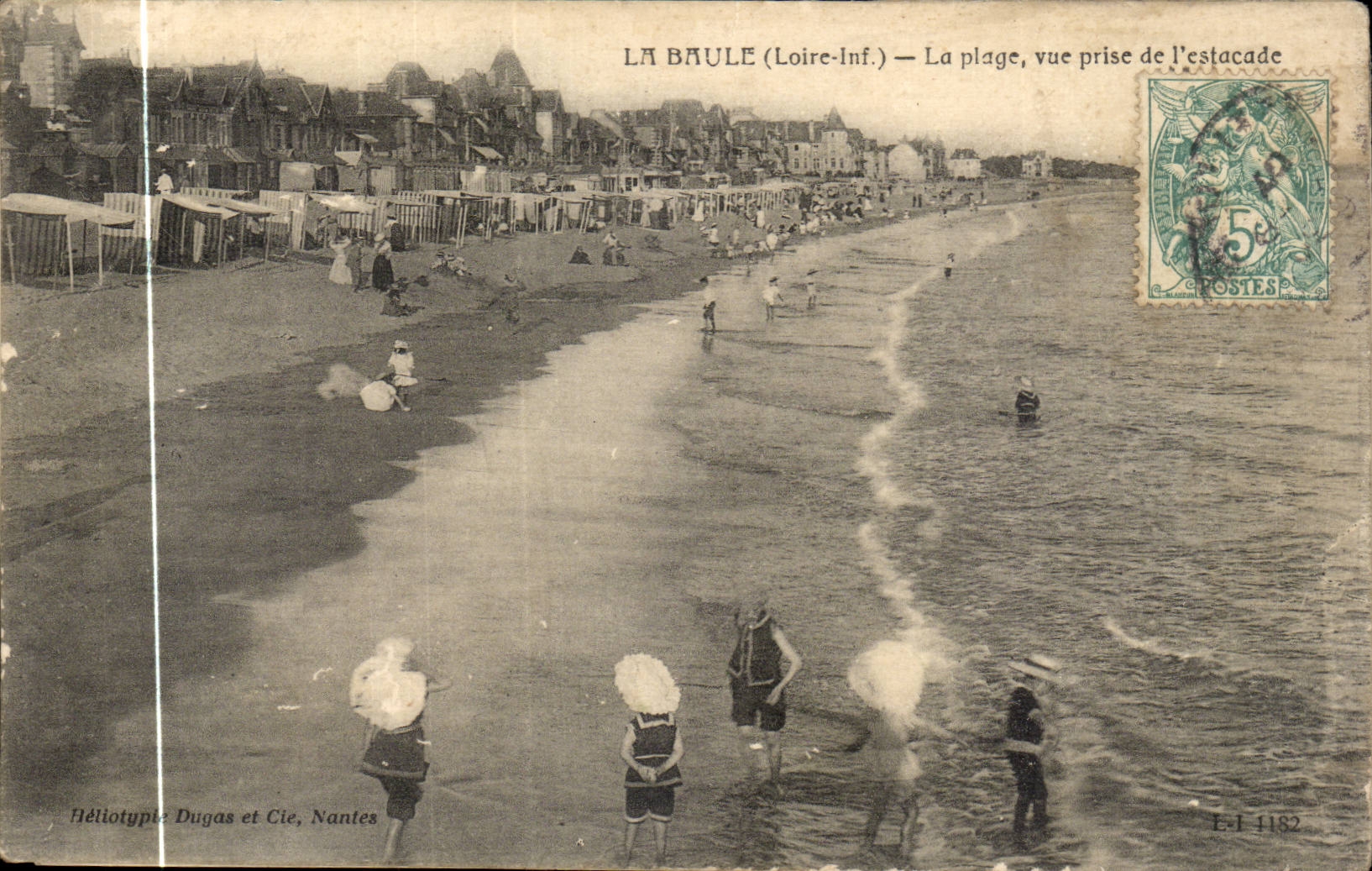La Baule CPA La plage vue prise de l estacade