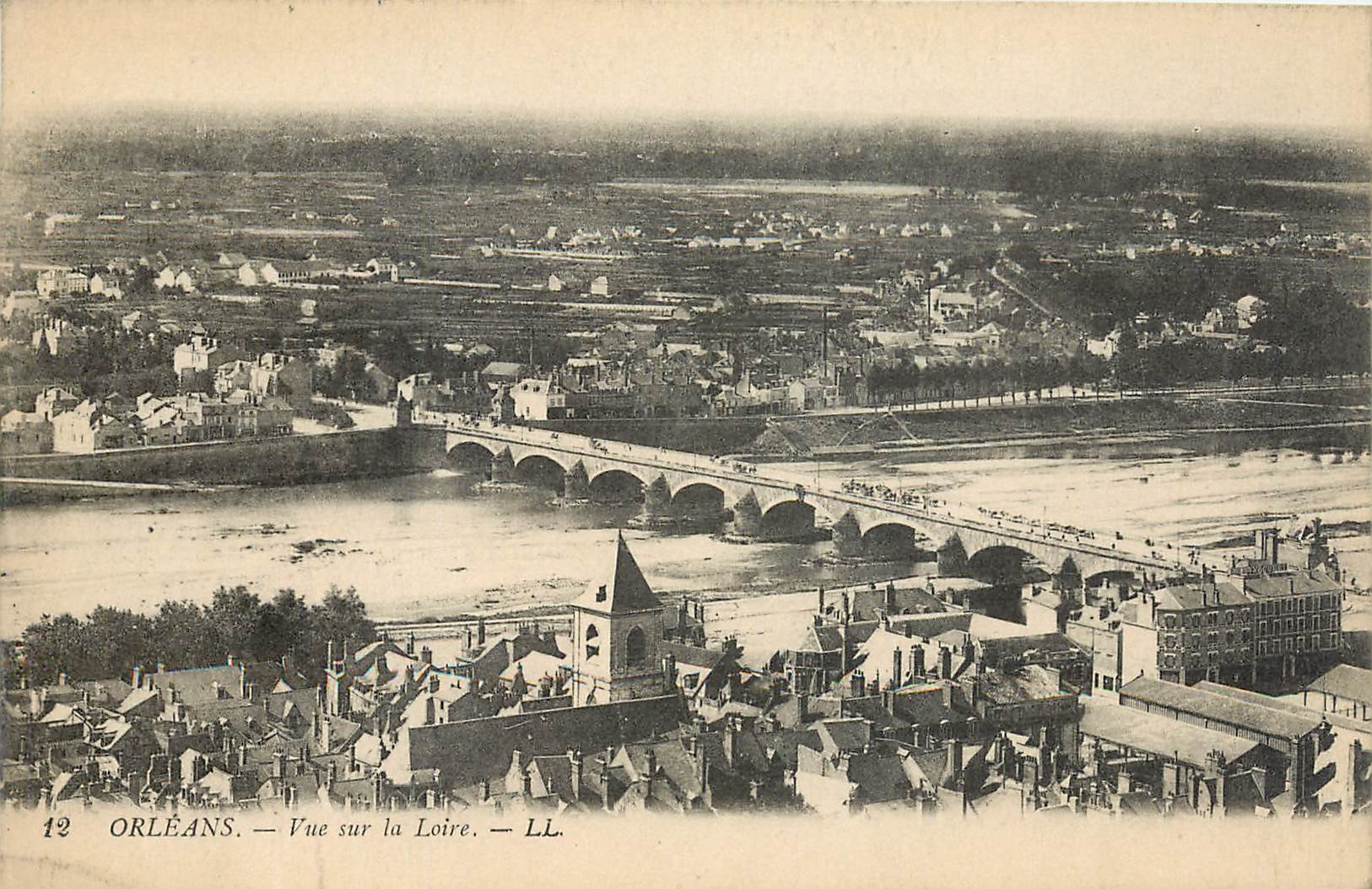 CPA Orleans vue sur la Loire 