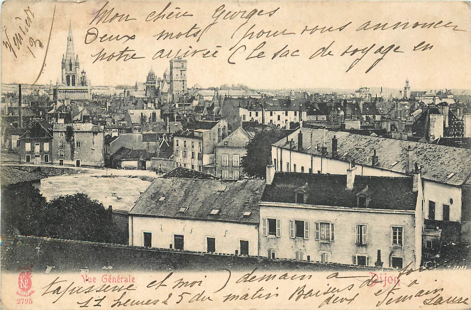 CPA Dijon vue generale 