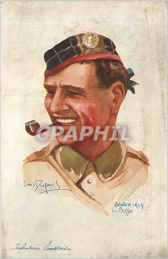 CPA Soldat Militaria Infanterie ecossaise