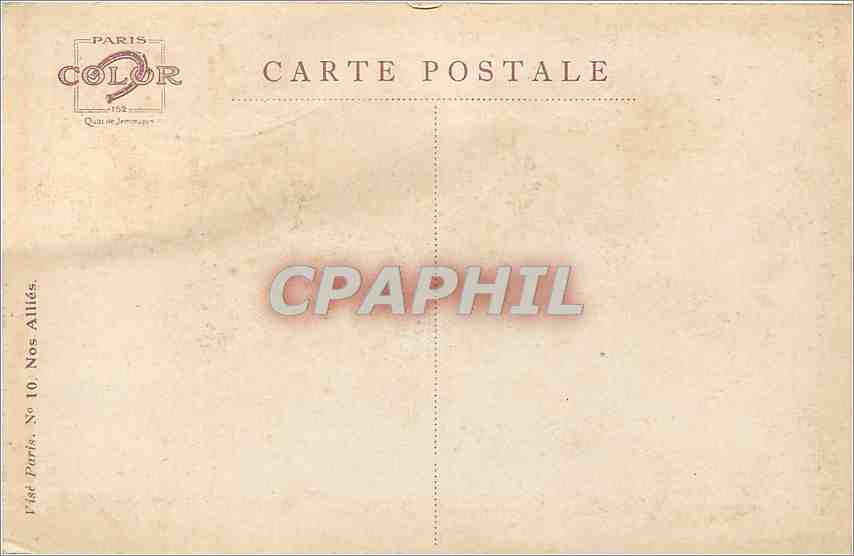 CPA Soldat Militaria Infanterie ecossaise — Rückseite