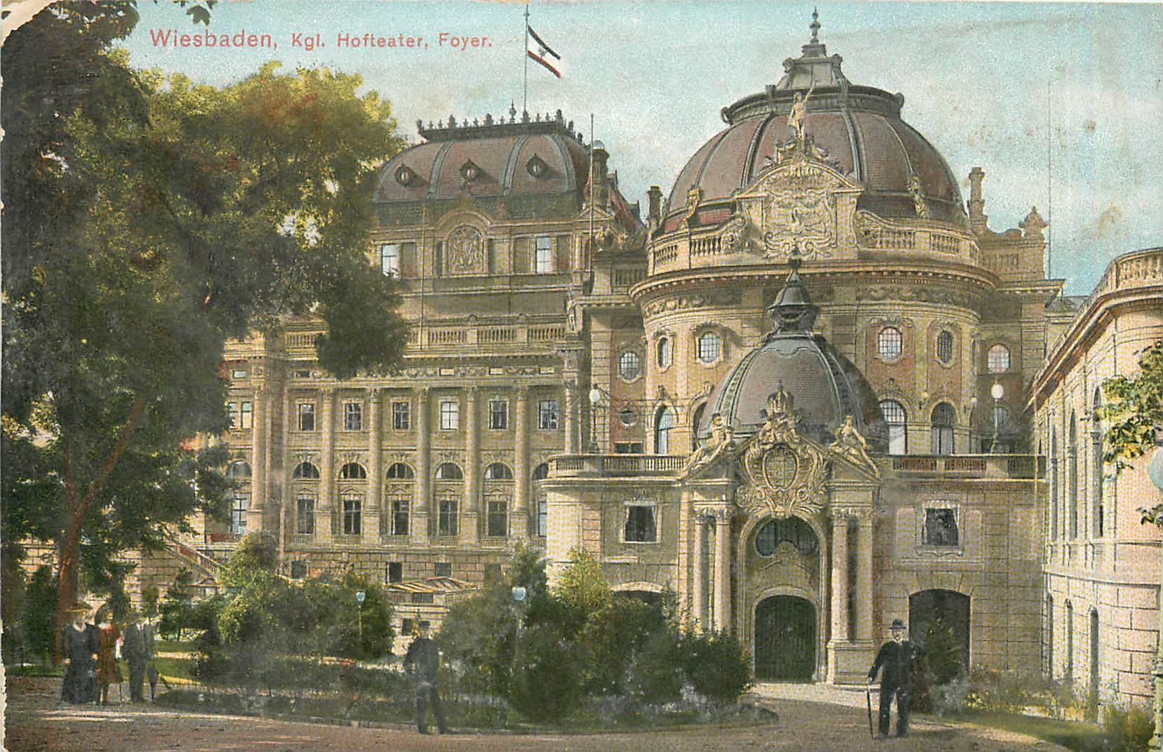 CPA Wiesbaden Kgl Hofteater Foyer 