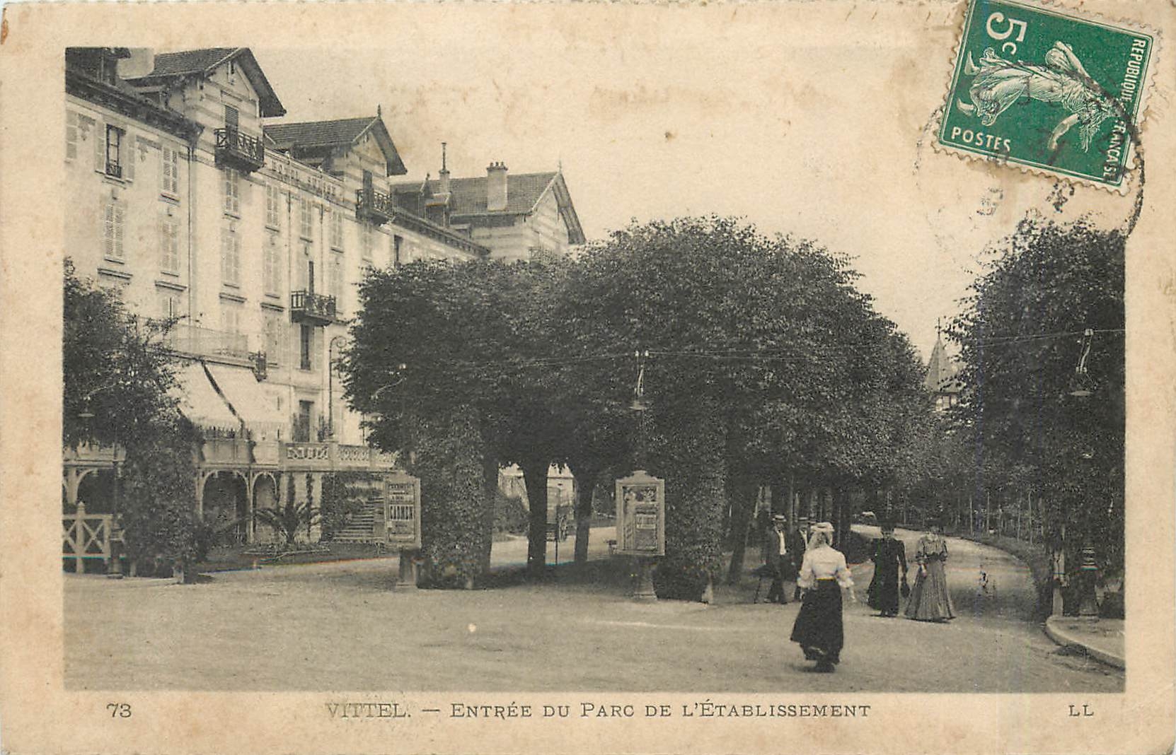 CPA Vittel Entree du parc de l'Etablissement 