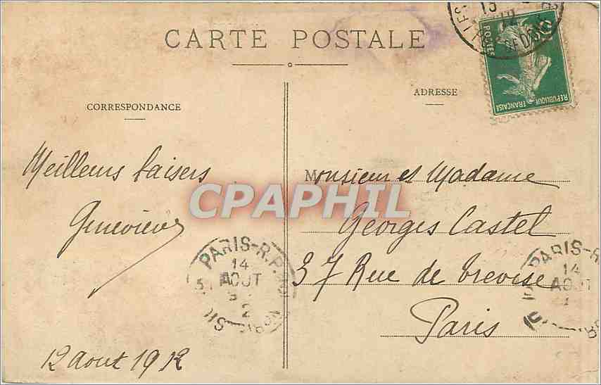 CPA L'Auvergne sommet du Sancy et valle du Mont Dore  — Verso
