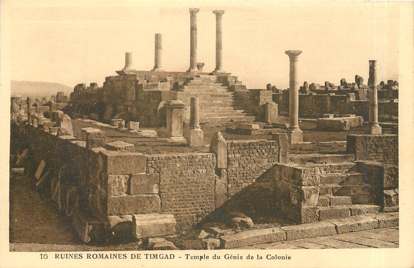 CPA Ruines romaines de Timgad temple du Genie de la Colonie 