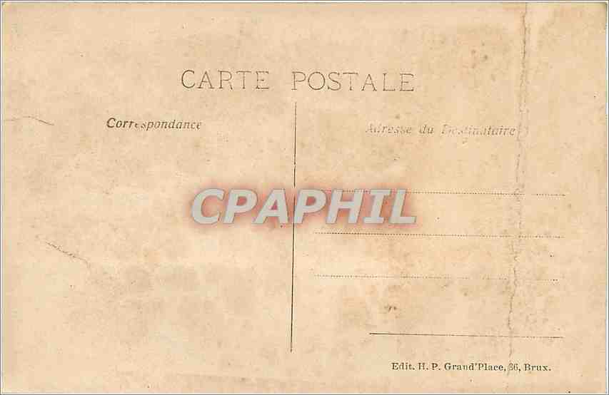 CPA Bruxelles Maison des anciens ducs de Brabant  — Rückseite