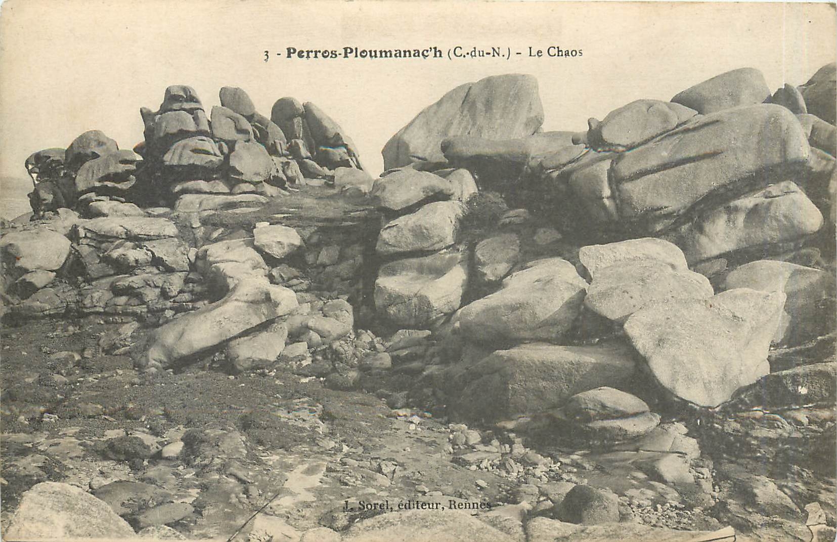 CPA Perros Ploumanac'h C du N le Chaos 