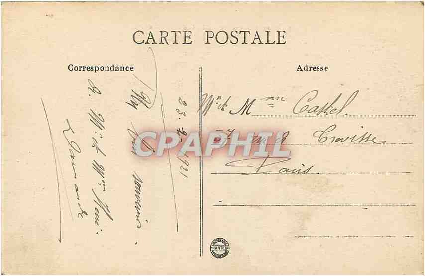 CPA Perros Ploumanac'h C du N le Chaos  — Rückseite