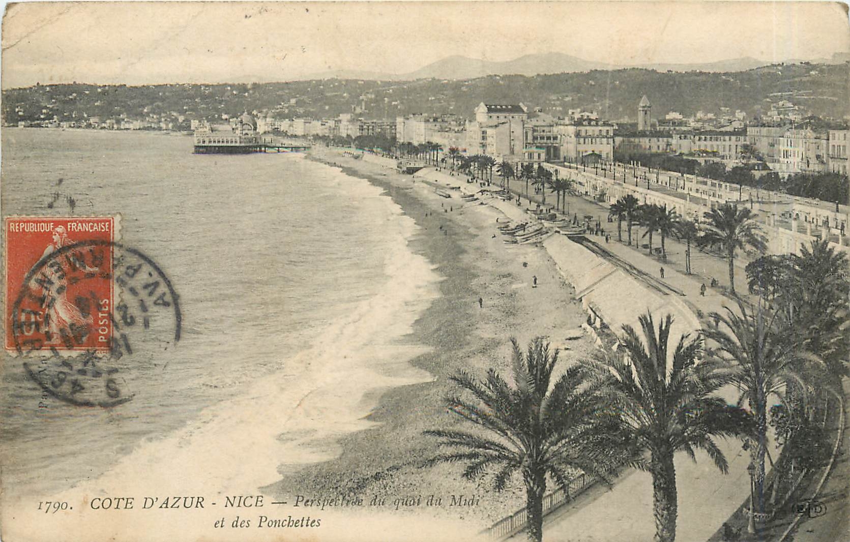 CPA Cote d'Azur Nice Perspective du quai du Midi et des Ponchettes 