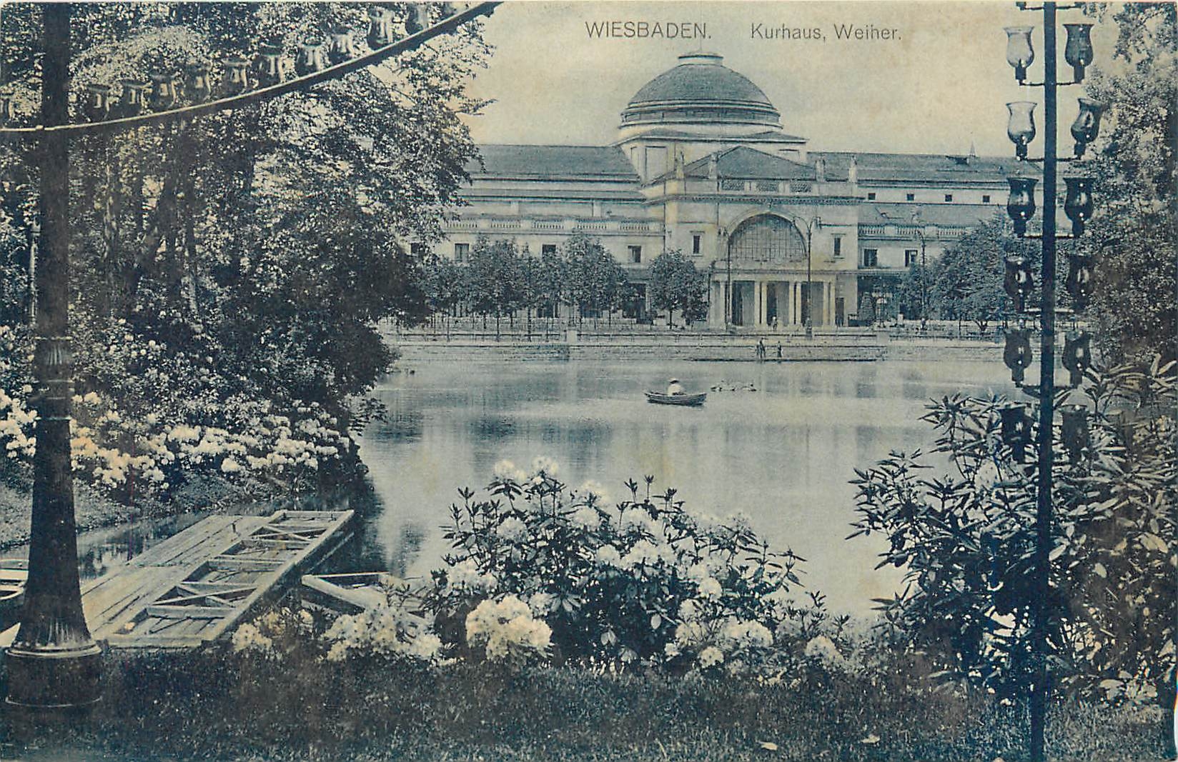 CPA Wiesbaden Kurhaus Weiher 