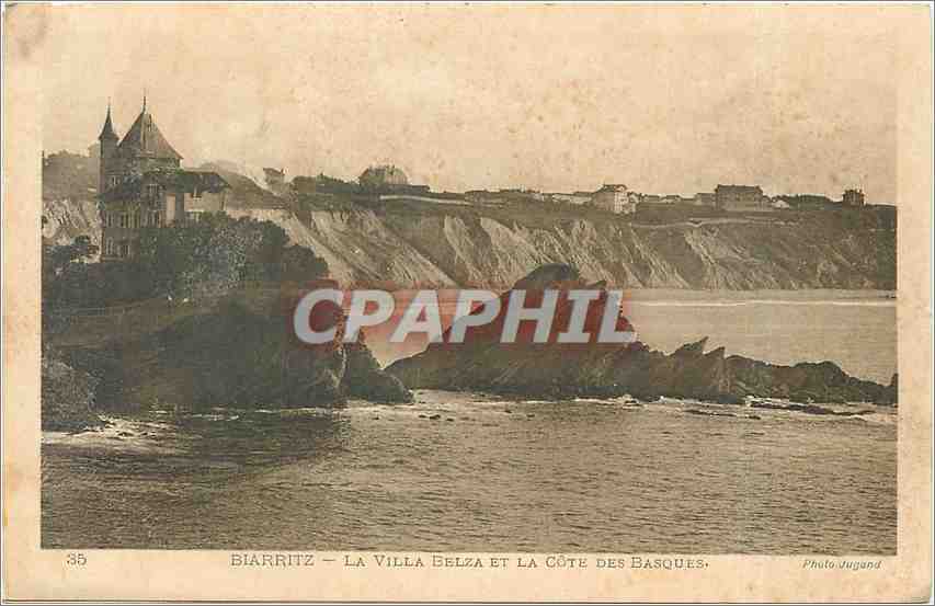Biarritz — La Villa Belza et la Côte des Basques — Photo Jugand