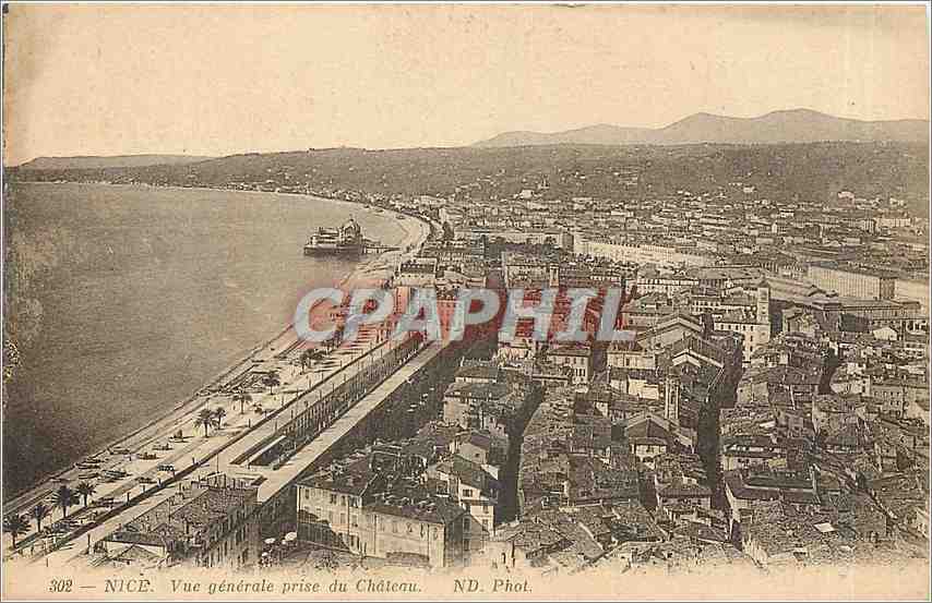 CPA Nice vue generale prise du Chateau 