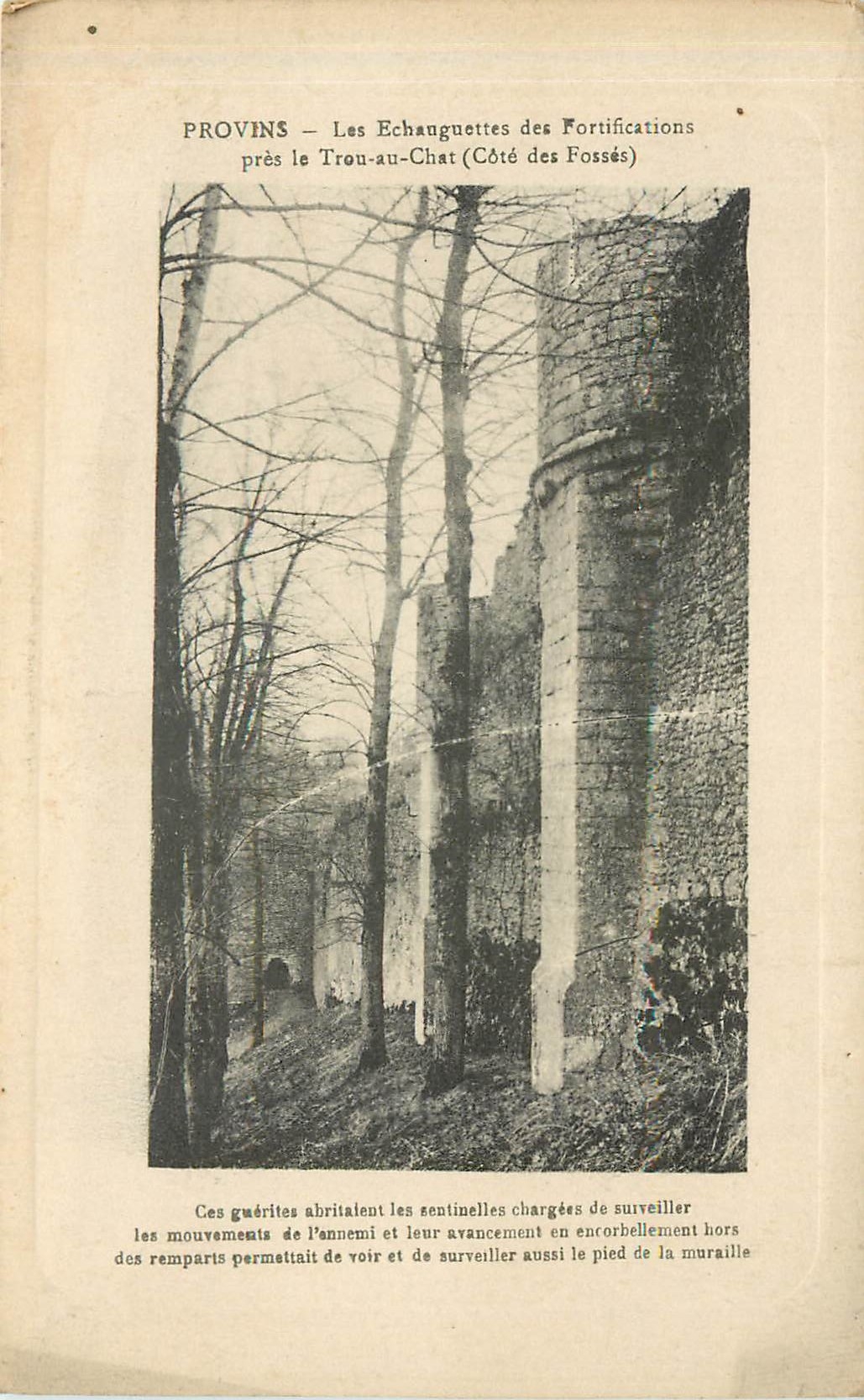 CPA Provins les Echauguettes des Fortifications pres le Trou au Chat cote des Fosses 
