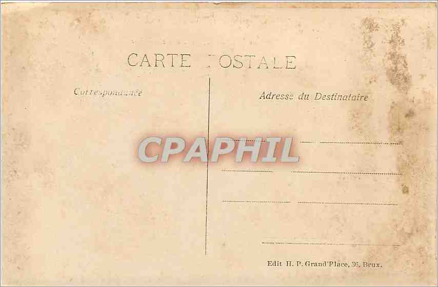 CPA Bruxelles palais du roi  — Rückseite