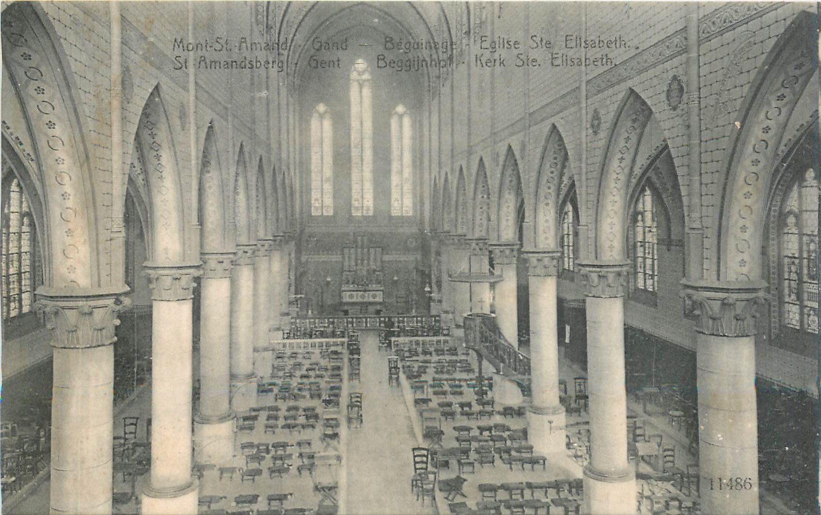 CPA Mont St Amand Gand Eglise Ste Elisabeth 