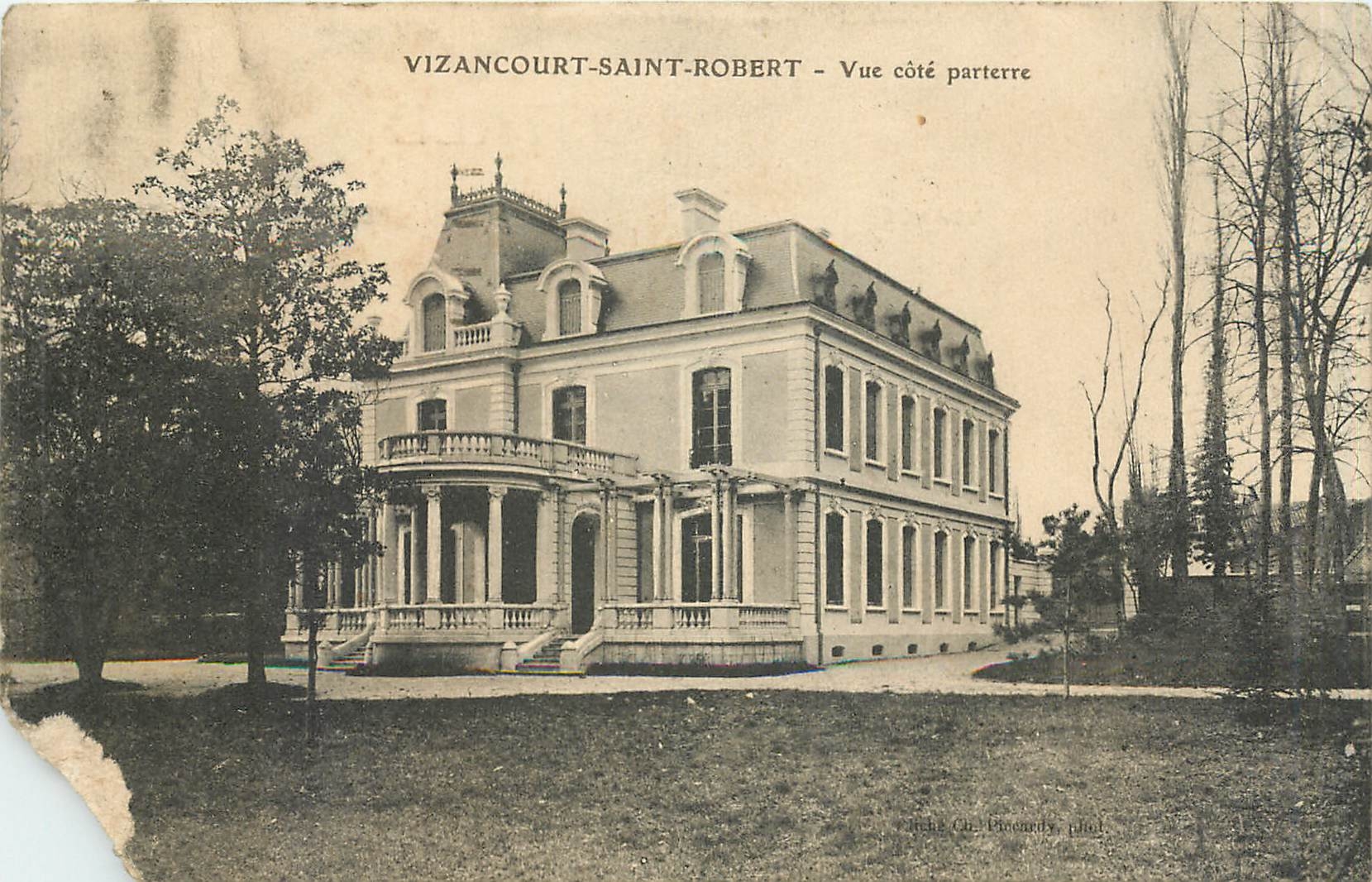 CPA Vizancourt Saint Robert vue cote parterre 