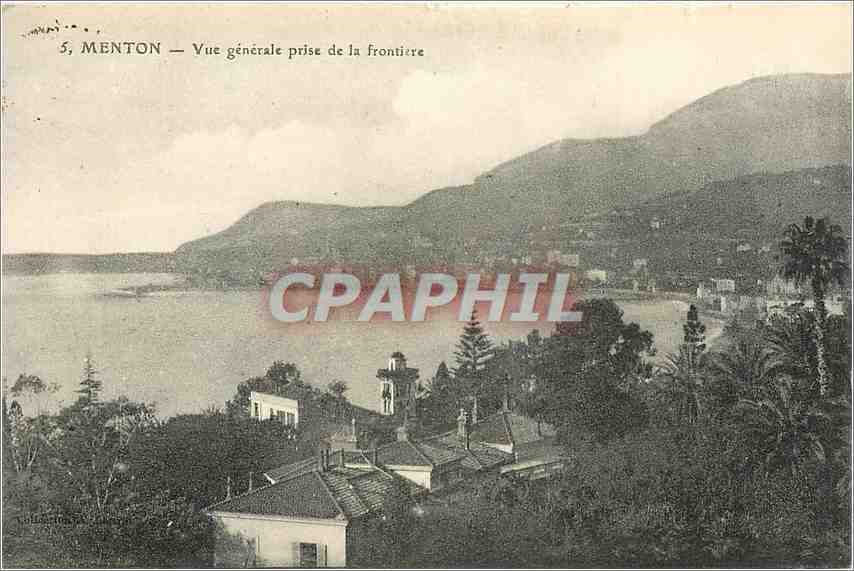 CPA Menton vue generale prise de la frontiere 