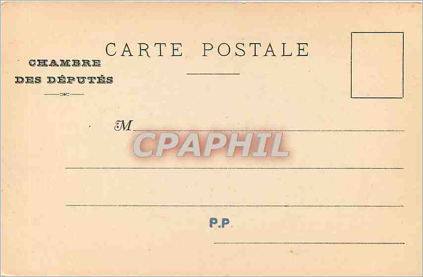 CPA Chambre des deputes Bibliotheque Paris Senat Seneque se fait ouvrir les veines — Rückseite
