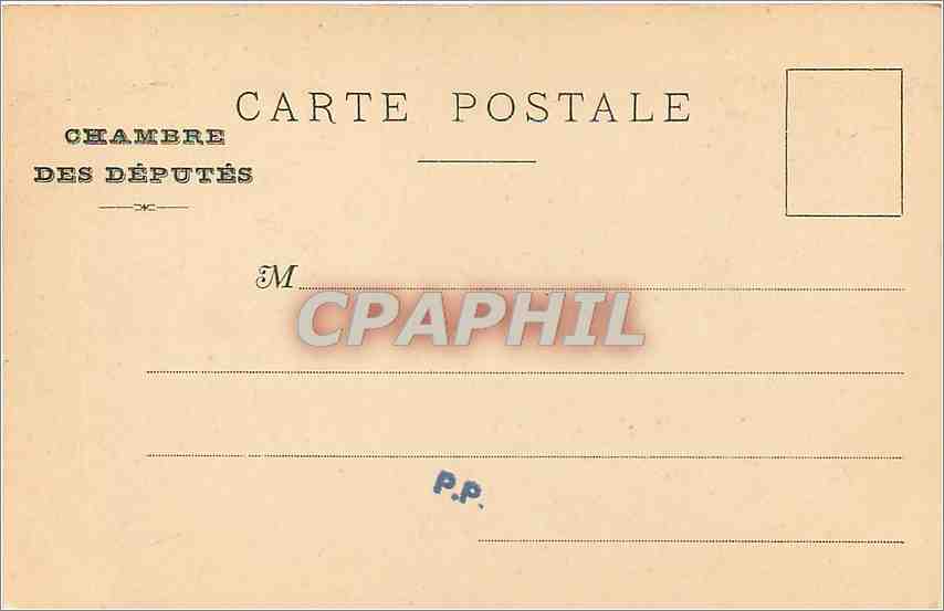 Chambre des Députés — Fresques d’Eugène Delacroix — Hésiode et la Muse — A. Peppert, Garens s/s, N° 24 — Reverso