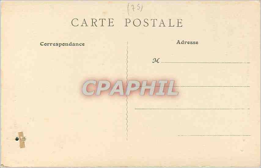 CPA Notre Dame des Victoires de Paris  — Verso