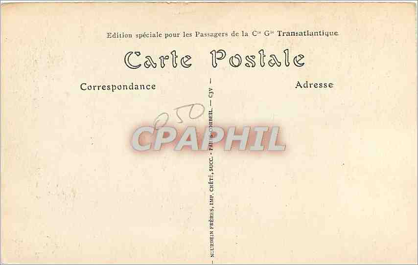 CPA Paris Pantheon  — Rückseite