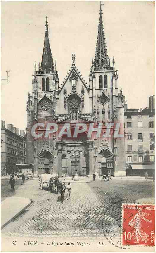CPA Lyon l'eglise Saint Nizier 