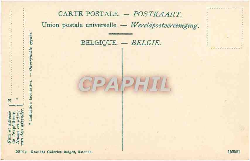 CPA Ostende la Malle princesse Elisabeth Bateau — Rückseite