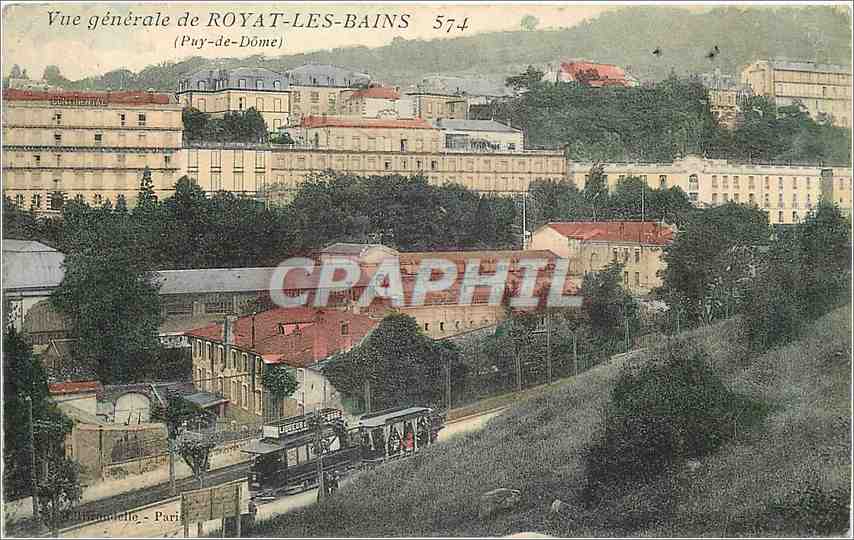 Vue générale de ROYAT-LES-BAINS — (Puy-de-Dôme) — Éditeur: Brunello - Paris, n° 574